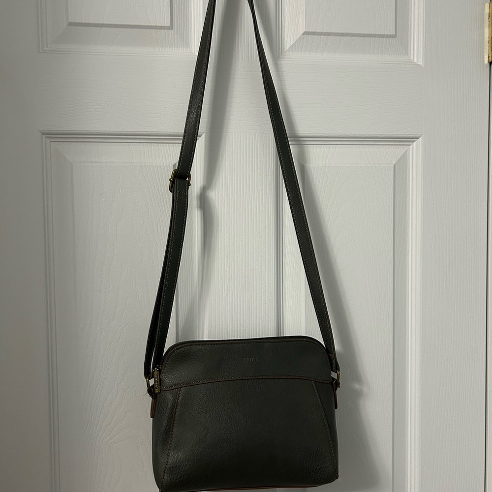 Roots Dark Gray Crossbody Bag